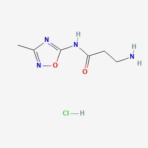 3-amino-N-(3-methyl-1,2,4-oxadiazol-5-yl)propanamide hydrochloride