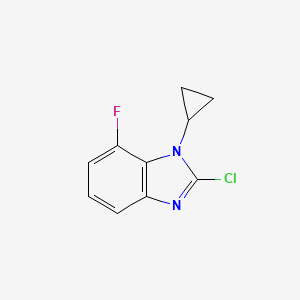 molecular formula C10H8ClFN2 B1530660 2-Chloro-1-cyclopropyl-7-fluoro-1H-benzo[d]imidazole CAS No. 1557335-50-8