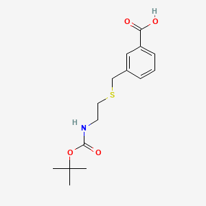 3-{[(2-{[(Tert-butoxy)carbonyl]amino}ethyl)sulfanyl]methyl}benzoic acid