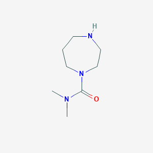 molecular formula C8H17N3O B15306633 N,N-dimethyl-1,4-diazepane-1-carboxamide 