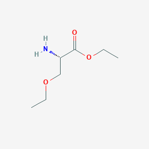 molecular formula C7H15NO3 B15306641 L-Serine,o-ethyl-,ethyl ester(9ci) 