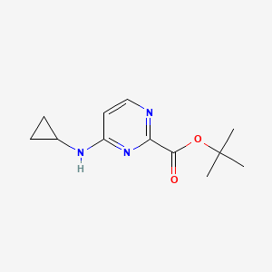 molecular formula C12H17N3O2 B15306656 Tert-butyl 4-(cyclopropylamino)pyrimidine-2-carboxylate 