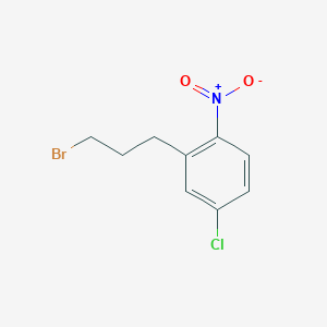 molecular formula C9H9BrClNO2 B15306662 1-(3-Bromopropyl)-5-chloro-2-nitrobenzene 