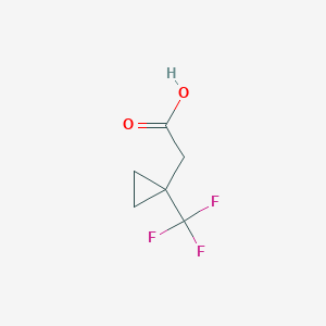 molecular formula C6H7F3O2 B1530667 2-[1-(Trifluoromethyl)cyclopropyl]acetic acid CAS No. 1368342-07-7