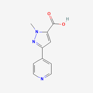 molecular formula C10H9N3O2 B1530668 1-methyl-3-(pyridin-4-yl)-1H-pyrazole-5-carboxylic acid CAS No. 911468-31-0