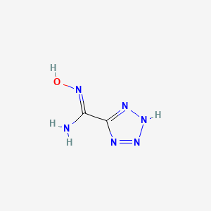 molecular formula C2H4N6O B15306689 N'-hydroxy-1H-1,2,3,4-tetrazole-5-carboximidamide 