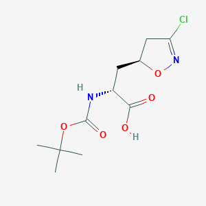 (2R)-2-{[(tert-butoxy)carbonyl]amino}-3-[(5S)-3-chloro-4,5-dihydro-1,2-oxazol-5-yl]propanoic acid