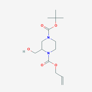 4-Tert-butyl 1-prop-2-en-1-yl 2-(hydroxymethyl)piperazine-1,4-dicarboxylate