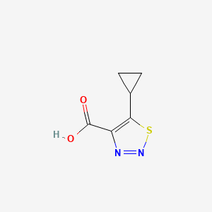 molecular formula C6H6N2O2S B1530675 5-Cyclopropyl-1,2,3-thiadiazole-4-carboxylic acid CAS No. 1445951-16-5