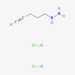 (Pent-4-yn-1-yl)hydrazine dihydrochloride