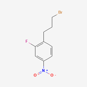 molecular formula C9H9BrFNO2 B15306876 1-(3-Bromopropyl)-2-fluoro-4-nitrobenzene 