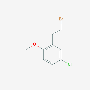 molecular formula C9H10BrClO B15306912 2-(2-Bromoethyl)-4-chloro-1-methoxybenzene 