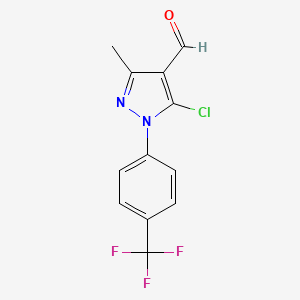 5-chloro-3-methyl-1-[4-(trifluoromethyl)phenyl]-1H-pyrazole-4-carbaldehyde