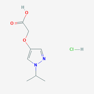 2-{[1-(propan-2-yl)-1H-pyrazol-4-yl]oxy}acetic acid hydrochloride