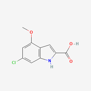 molecular formula C10H8ClNO3 B1530694 6-氯-4-甲氧基-1H-吲哚-2-羧酸 CAS No. 1782640-77-0