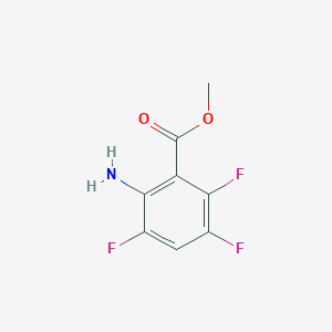 molecular formula C8H6F3NO2 B15306940 Methyl 2-amino-3,5,6-trifluorobenzoate 