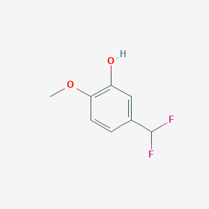 molecular formula C8H8F2O2 B1530696 5-(二氟甲基)-2-甲氧基苯酚 CAS No. 1261479-62-2