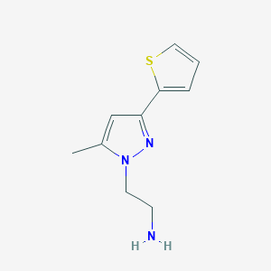 molecular formula C10H13N3S B1530698 2-(5-甲基-3-(噻吩-2-基)-1H-吡唑-1-基)乙胺 CAS No. 1520676-44-1