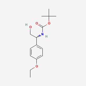 molecular formula C15H23NO4 B15306987 tert-Butyl (R)-(1-(4-ethoxyphenyl)-2-hydroxyethyl)carbamate 