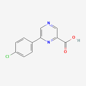 molecular formula C11H7ClN2O2 B1530700 6-(4-Chlorophenyl)pyrazine-2-carboxylic Acid CAS No. 1258850-50-8