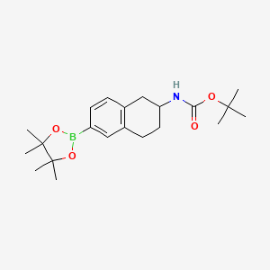 tert-butyl N-[6-(4,4,5,5-tetramethyl-1,3,2-dioxaborolan-2-yl)-1,2,3,4-tetrahydronaphthalen-2-yl]carbamate