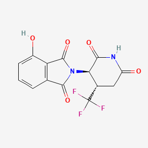 rac-2-[(3R,4S)-2,6-dioxo-4-(trifluoromethyl)piperidin-3-yl]-4-hydroxy-2,3-dihydro-1H-isoindole-1,3-dione, trans