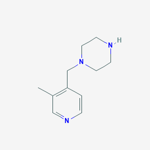 molecular formula C11H17N3 B15307032 1-[(3-Methylpyridin-4-yl)methyl]piperazine 