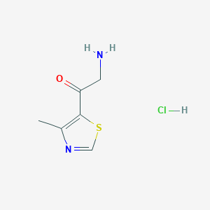 molecular formula C6H9ClN2OS B15307048 2-Amino-1-(4-methyl-1,3-thiazol-5-yl)ethan-1-one hydrochloride 