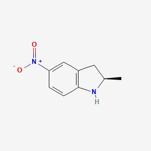 molecular formula C9H10N2O2 B15307059 (2r)-2-Methyl-5-nitro-2,3-dihydro-1h-indole 