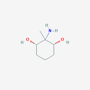 molecular formula C7H15NO2 B15307138 (1R,2r,3S)-2-amino-2-methylcyclohexane-1,3-diol 