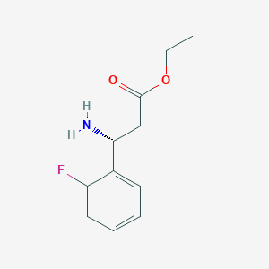 ethyl (3R)-3-amino-3-(2-fluorophenyl)propanoate