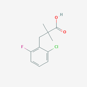 molecular formula C11H12ClFO2 B15307175 3-(2-Chloro-6-fluorophenyl)-2,2-dimethylpropanoic acid 