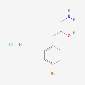 molecular formula C9H13BrClNO B15307184 1-Amino-3-(4-bromophenyl)propan-2-ol hydrochloride 