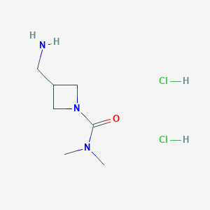 molecular formula C7H17Cl2N3O B15307187 3-(aminomethyl)-N,N-dimethylazetidine-1-carboxamide dihydrochloride 