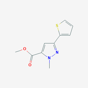 molecular formula C10H10N2O2S B1530720 1-甲基-3-(噻吩-2-基)-1H-吡唑-5-甲酸甲酯 CAS No. 876316-95-9