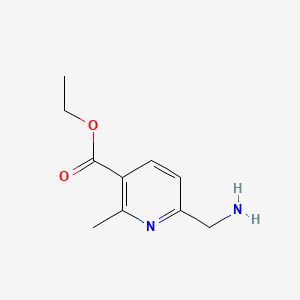 molecular formula C10H14N2O2 B15307210 Ethyl 6-(aminomethyl)-2-methylnicotinate 