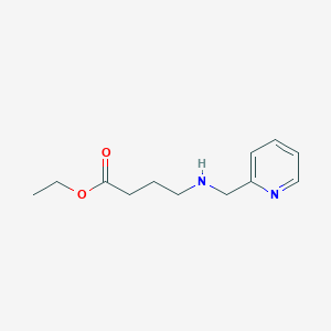 molecular formula C12H18N2O2 B15307221 Ethyl 4-((pyridin-2-ylmethyl)amino)butanoate 