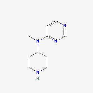 molecular formula C10H16N4 B1530724 N-甲基-N-(哌啶-4-基)嘧啶-4-胺 CAS No. 1556130-56-3