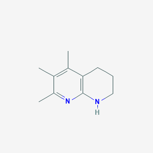 molecular formula C11H16N2 B1530725 5,6,7-Trimethyl-1,2,3,4-tetrahydro-1,8-naphthyridine CAS No. 1553914-53-6