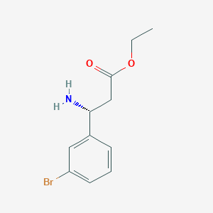 ethyl (3R)-3-amino-3-(3-bromophenyl)propanoate