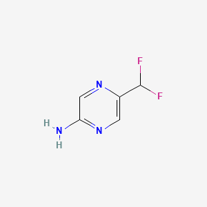 molecular formula C5H5F2N3 B1530726 5-(二氟甲基)吡嗪-2-胺 CAS No. 1785551-80-5