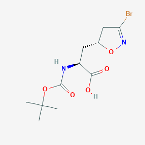 (2S)-3-[(5R)-3-bromo-4,5-dihydro-1,2-oxazol-5-yl]-2-{[(tert-butoxy)carbonyl]amino}propanoic acid