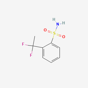 molecular formula C8H9F2NO2S B15307324 2-(1,1-Difluoroethyl)benzene-1-sulfonamide 