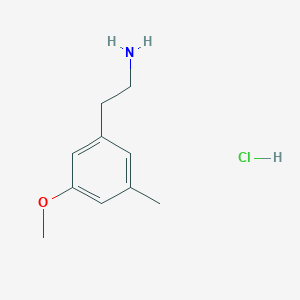 molecular formula C10H16ClNO B15307327 2-(3-Methoxy-5-methylphenyl)ethan-1-amine hydrochloride 