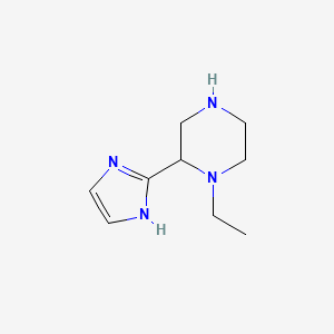 molecular formula C9H16N4 B1530733 1-ethyl-2-(1H-imidazol-2-yl)piperazine CAS No. 1508973-46-3
