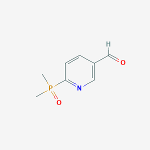 molecular formula C8H10NO2P B15307346 6-(Dimethylphosphoryl)pyridine-3-carbaldehyde 