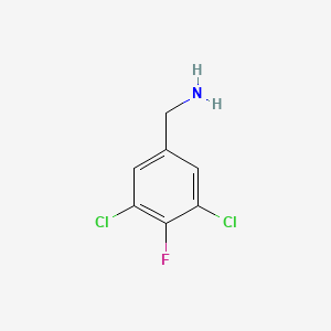 molecular formula C7H6Cl2FN B1530735 3,5-二氯-4-氟苄胺 CAS No. 1542762-40-2