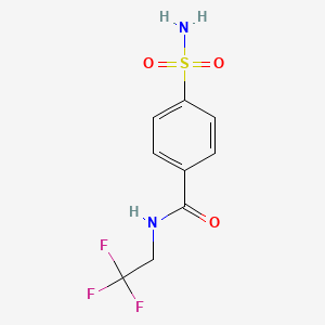 molecular formula C9H9F3N2O3S B15307361 4-sulfamoyl-N-(2,2,2-trifluoroethyl)benzamide 