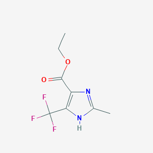 molecular formula C8H9F3N2O2 B1530739 2-méthyl-4-(trifluorométhyl)-1H-imidazole-5-carboxylate d’éthyle CAS No. 499766-88-0