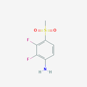 molecular formula C7H7F2NO2S B1530740 2,3-二氟-4-(甲磺基)苯胺 CAS No. 1522934-77-5